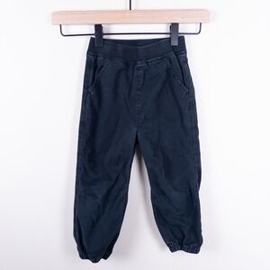 Hanna Andersson Jogger Pants Kids 3T Black Elastic Waist Pockets